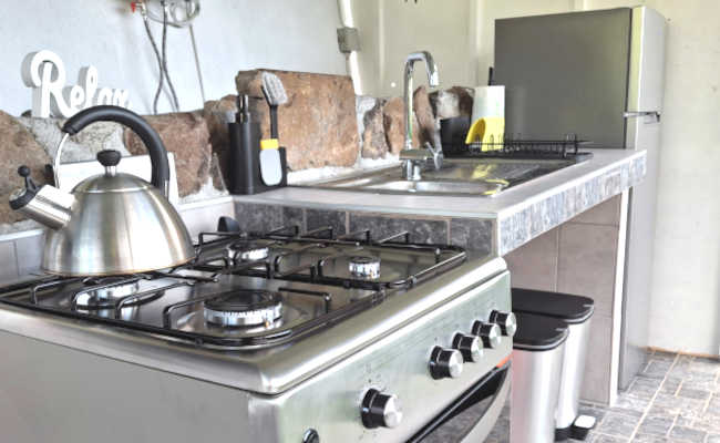 The kitchen for our guests