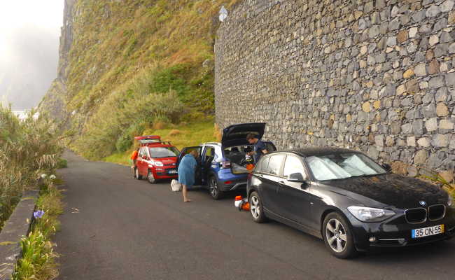 Canyoning Parkplatz Ausstieg Sao Vicente