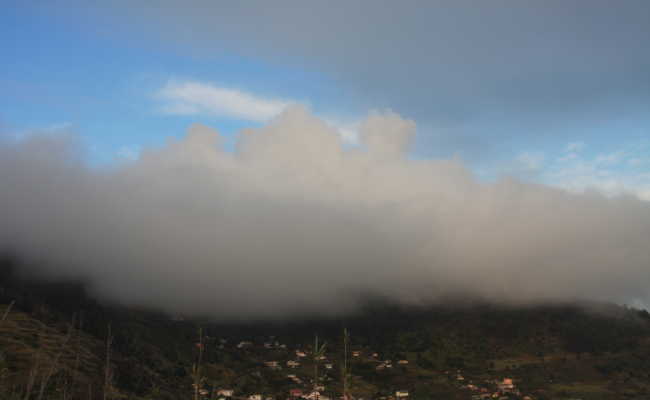 Dense clouds over Arco da Calheta