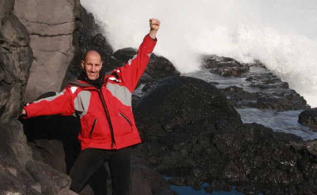 Hiking on the flower island