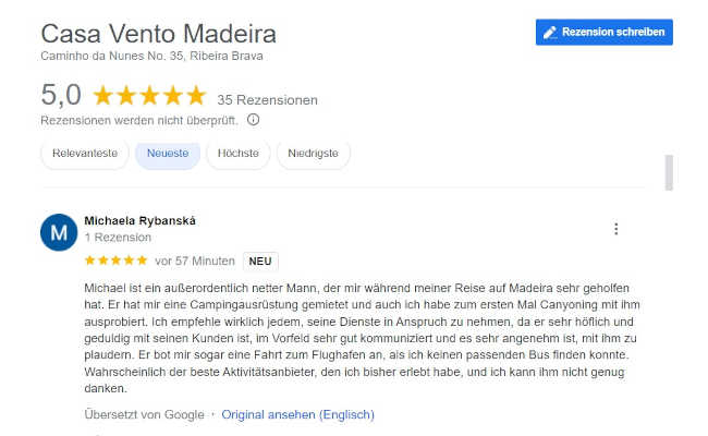 Feedback, Casa Vento Madeira