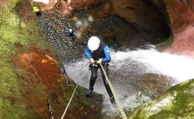 Canyoning im Seixal inferior Canyoning in Seixal