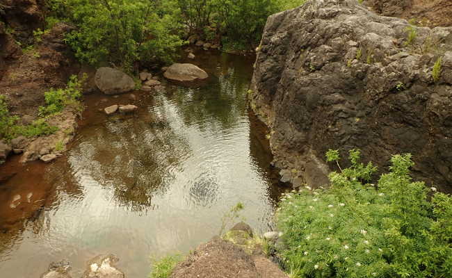 Ausstiegsbecken des Canyons Agua Negra Ausstiegsbecken von oben