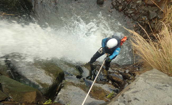 Canyoning im Ribeira Campanario, Madeira Canyoning im Ribeira Campanario