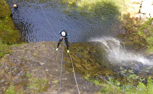 20 Meter hoher Abseiler