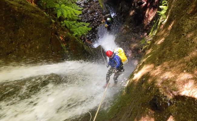 Schlucht Folhado, Canyoning in Madeira