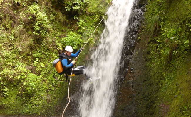 Wasserfall in Madeira Action in Madeira