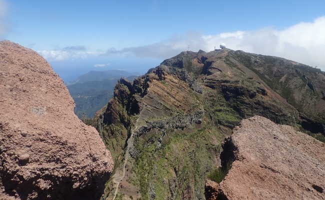 Blick auf den Grat, spektakuläre Wanderung