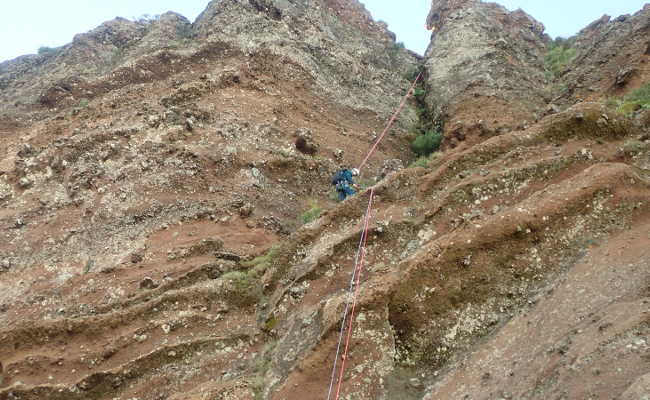 Abseilen am Pico Cidrao: 40 und 30 Meter Abseilen am Pico Cidrao