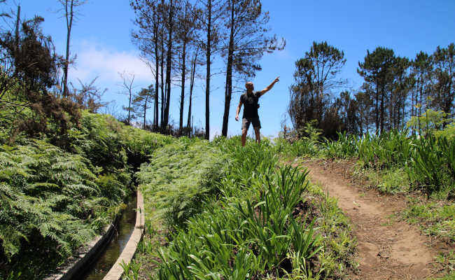 Die sanierte Levada Nova in Ponta do Pargo Die Levada Nova