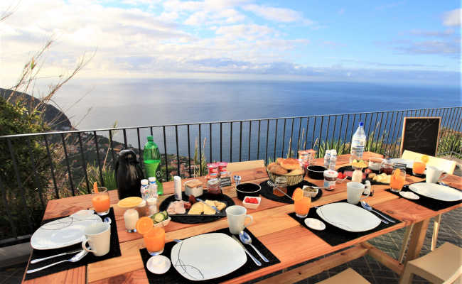 Leckeres Frühstück mit toller Aussicht Leckeres Frühstück