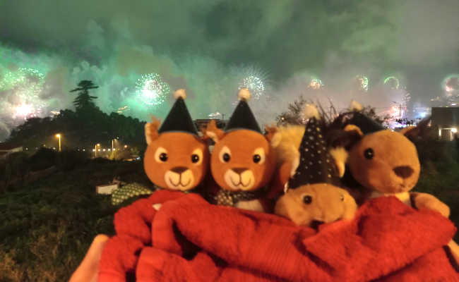 Mucki und die Maskottchen feiern Silvester