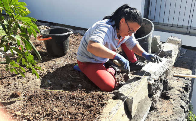 Garten mit gemütlichen Plätzen zum Entspannen Garten in Arco da Calheta
