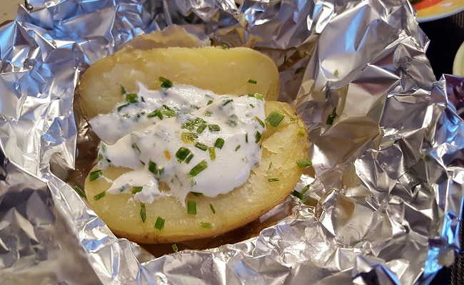 Baked potatoes in Madeira